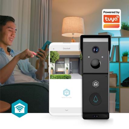 Wideodzwonek z czujnikiem ruchu SmartLife 4400 mAh 2x Full HD 1080p IP54 Wi-Fi Tuya