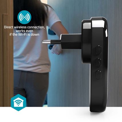 Gong do dzwonka SmartLife Wi‑Fi, czarny