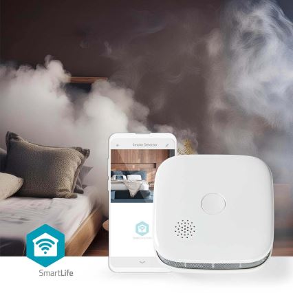 Czujnik dymu SmartLife 3V/1xCR123A Wi‑Fi Tuya