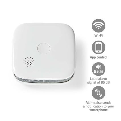 Czujnik dymu SmartLife 3V/1xCR123A Wi‑Fi Tuya