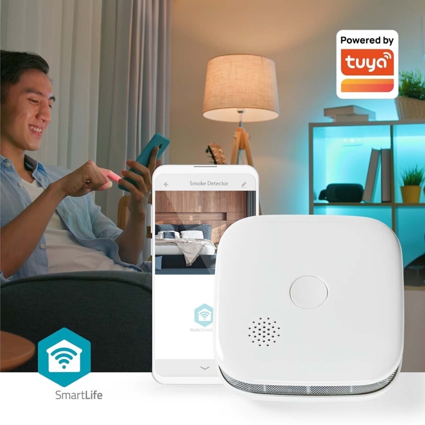 ZESTAW 3x Czujnik dymu SmartLife 3V/1xCR123A Wi-Fi Tuya