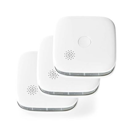 ZESTAW 3x Czujnik dymu SmartLife 3V/1xCR123A Wi-Fi Tuya