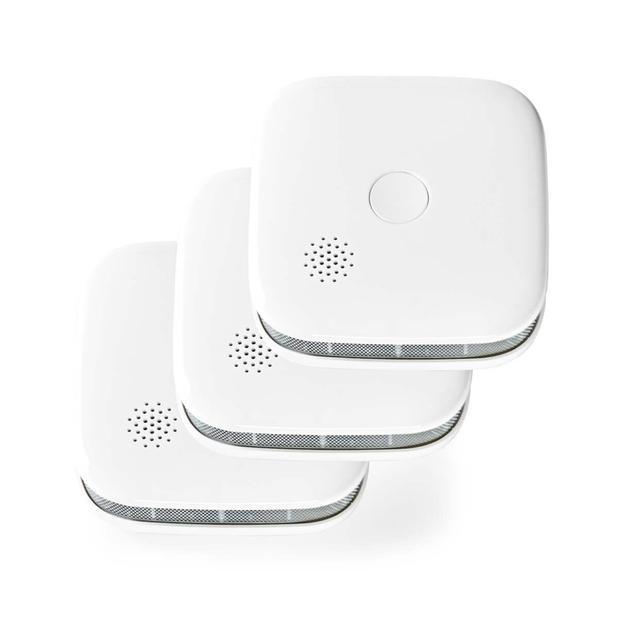 ZESTAW 3x Czujnik dymu SmartLife 3V/1xCR123A Wi-Fi Tuya