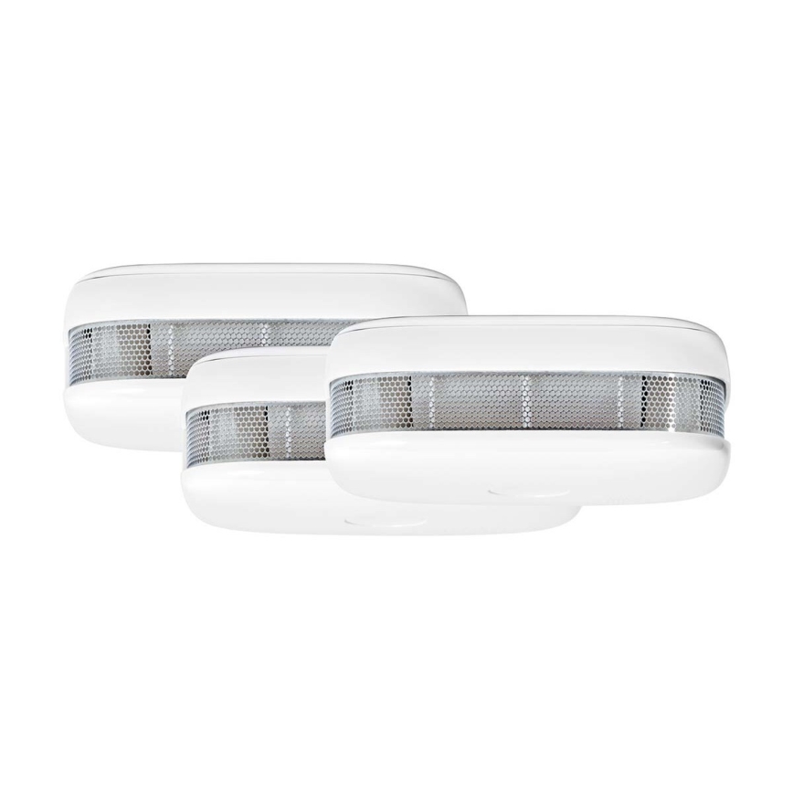 ZESTAW 3x Czujnik dymu SmartLife 3V/1xCR123A Wi-Fi Tuya