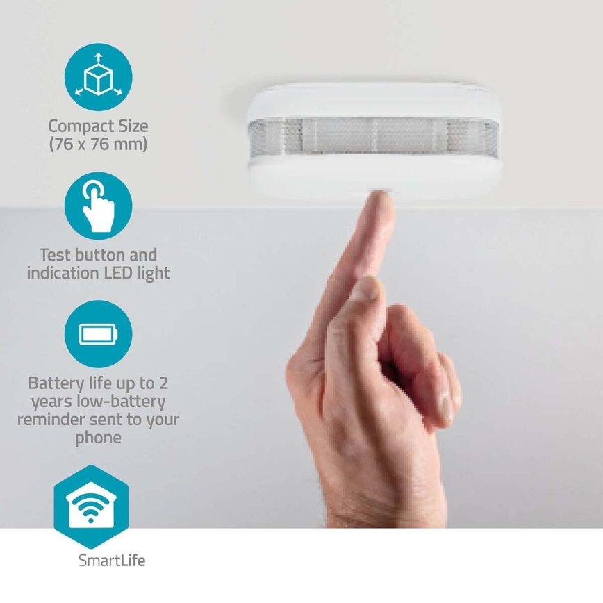 ZESTAW 3x Czujnik dymu SmartLife 3V/1xCR123A Wi-Fi Tuya