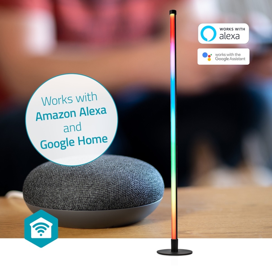 LED RGBIC Lampa podłogowa ściemnialna Smartlife LED/10W/230V 100,5 cm 2700-6500K Wi-Fi Tuya + zdalne sterowanie