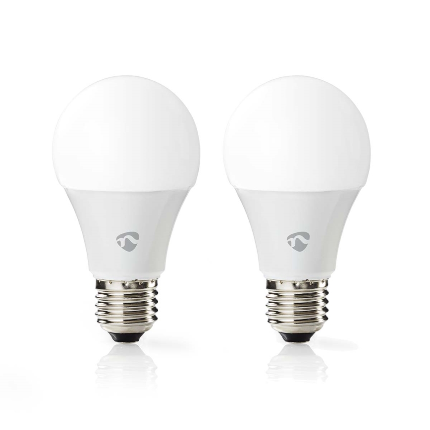 Zestaw 2x ściemnialnych żarówek LED RGBW SmartLife E27/9W/230V Wi-Fi 2700-6500K
