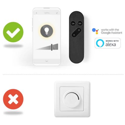 Ściemnialna żarówka LED A60 E27/4,9W/230V Wi-Fi 1800-6500K