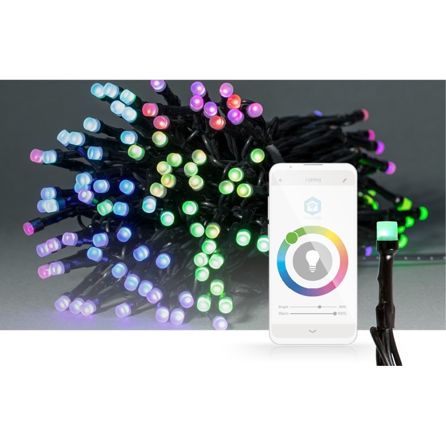 LED RGB Zewnętrzny łańcuch świąteczny 84xLED/8 trybów 13m IP65 Wi-Fi Tuya