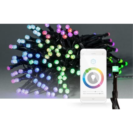 LED RGB  Łańcuch świąteczny 84xLED/8 funkcji 13m IP65 Wi-Fi Tuya