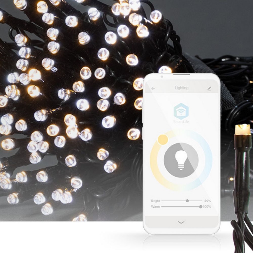 Łańcuch świąteczny LED, 100 diod/8 funkcji, 15 m, IP65, Wi-Fi Tuya