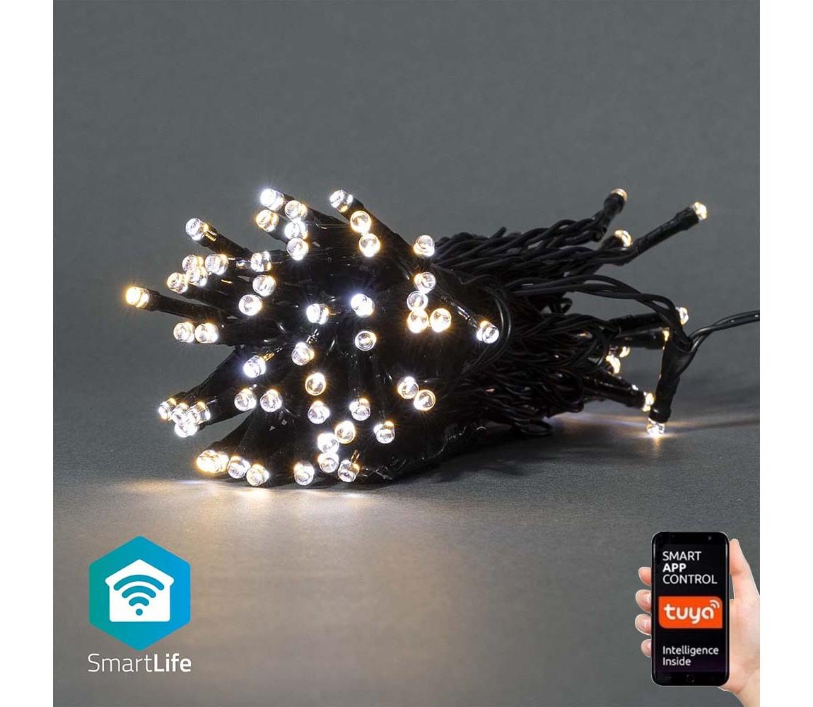 WIFILX02W50 - LED Łańcuch świąteczny 50xLED/8 funkcji 10m IP65 Wi-Fi Tuya