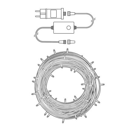 LED sviatečný łańcuch 50xLED/8 funkcji 5m IP65 Wi-Fi Tuya
