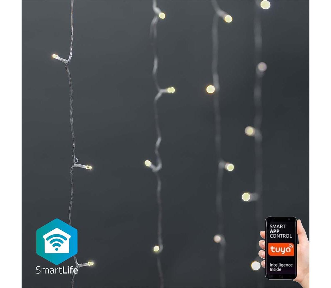 WIFILXC02W200 - LED Kurtyna bożonarodzeniowa 200xLED/11 funkcji 6m IP65 Wi-Fi Tuya