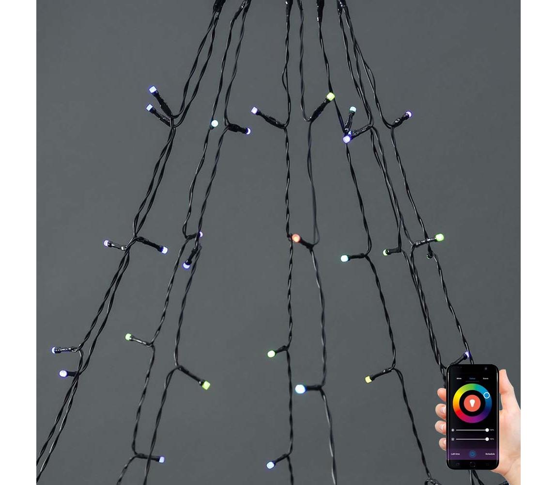 WIFILXT01C180 - LED RGB Zasłona świąteczna 240xLED/11 funkcji 8m IP65 Wi-Fi Tuya