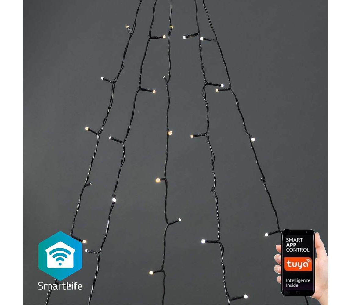 WIFILXT12W200 - LED Zasłona bożonarodzeniowa 200xLED/8 funkcji5x7m IP65 Wi-Fi Tuya
