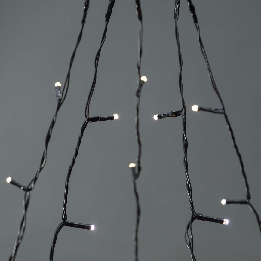 Zewnętrzna świąteczna kurtyna LED 200 diod LED / 8 funkcji 5 x 4 m IP65 Wi‑Fi Tuya o barwie od ciepłej do zimnej bieli