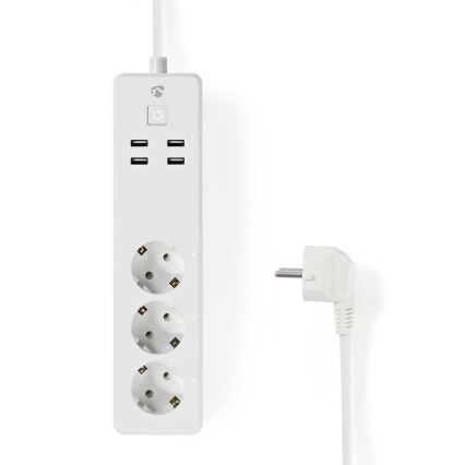 Przedłużacz z wyłącznikiem 3z F/4xUSB/16 A