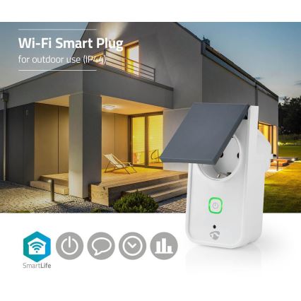 Smart zewnętrzne gniazdo 3680W/230V/Typ F SCHUKO/16A Wi-Fi IP44