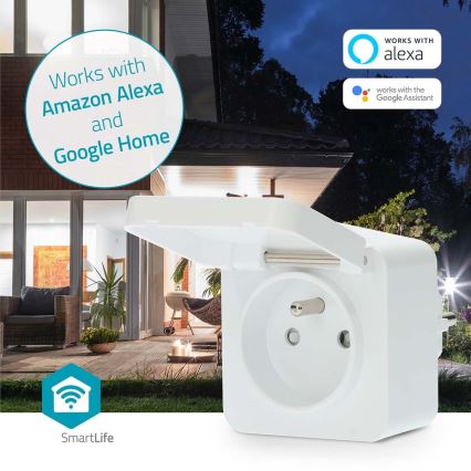 Inteligentne gniazdo 3680W/230V/ Type E/16A Wi-Fi Tuya IP44