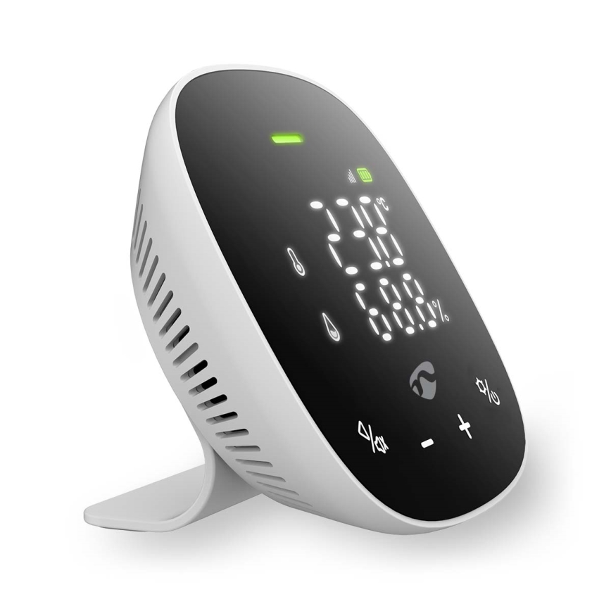 Inteligentny monitor jakości powietrza z LED wyświetlaczem SmartLife Wi-Fi