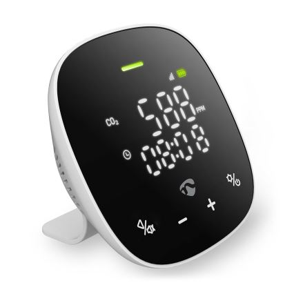 Inteligentny monitor jakości powietrza z LED wyświetlaczem SmartLife Wi-Fi