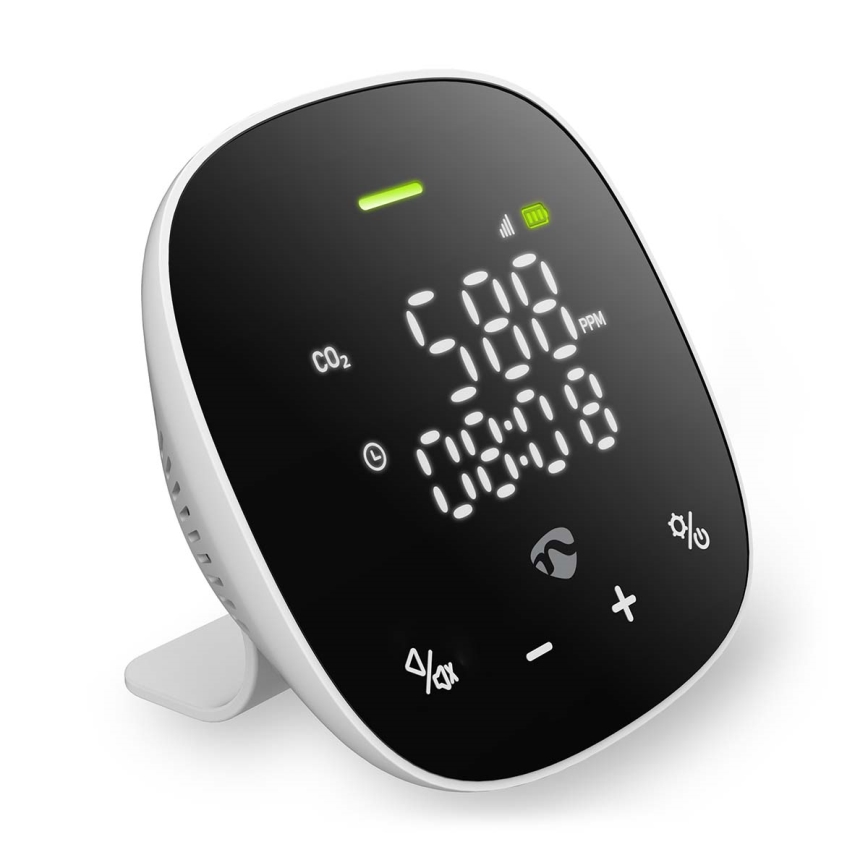 Inteligentny monitor jakości powietrza z LED wyświetlaczem SmartLife Wi-Fi