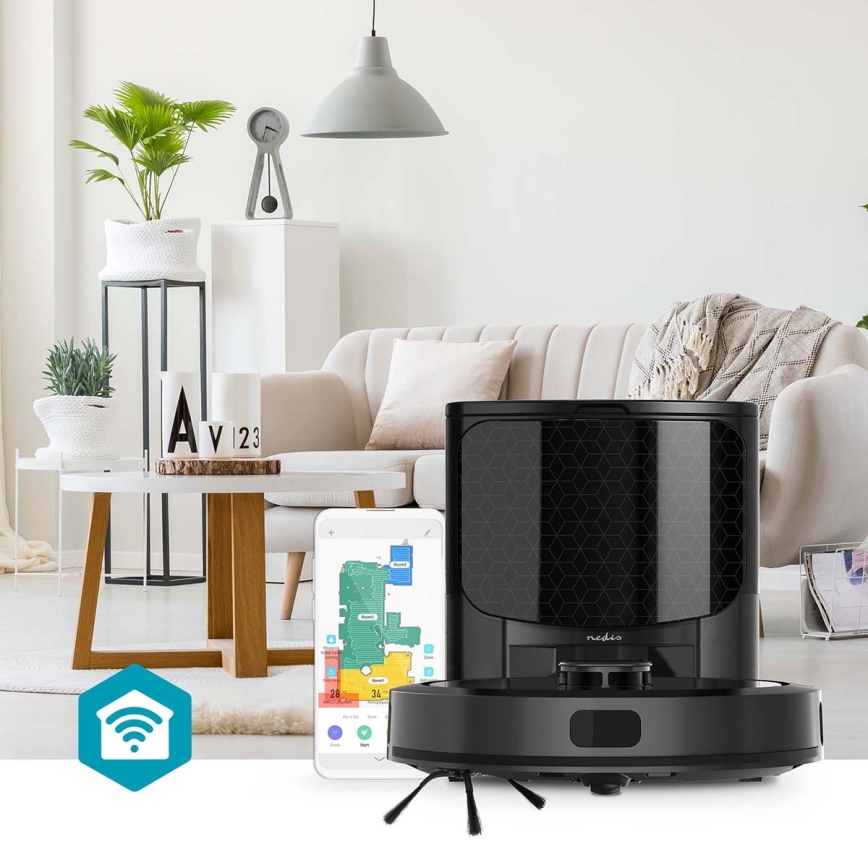 Inteligentny robot sprzątający z mopem SmartLife 5200 mAh Wi-Fi Tuya czarny + zdalne sterowanie