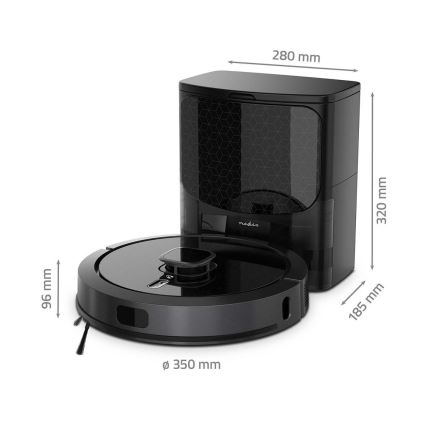 Inteligentny robot sprzątający z mopem SmartLife 5200 mAh Wi-Fi Tuya czarny + zdalne sterowanie