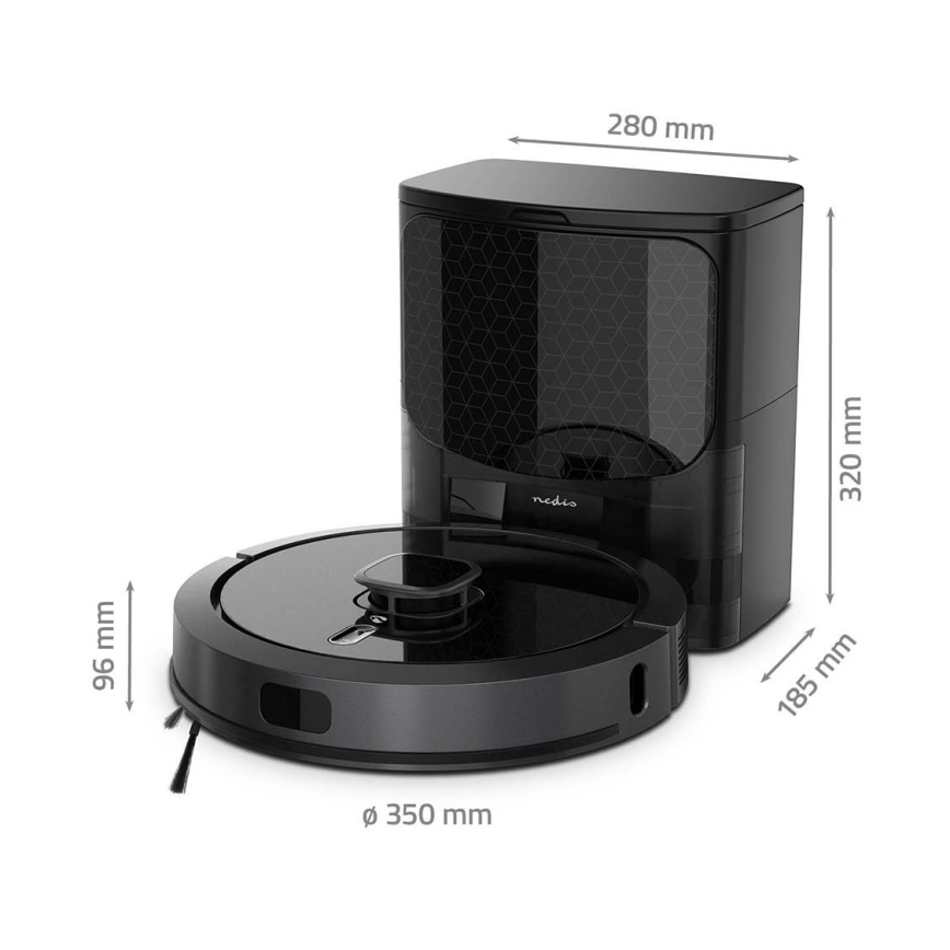 Inteligentny robot sprzątający z mopem SmartLife 5200 mAh Wi-Fi Tuya czarny + zdalne sterowanie