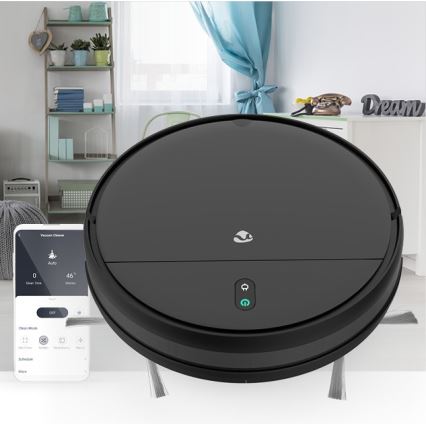 Inteligentny robot sprzątający z mopem 28W/2500 mAh Wi-Fi czarny + zdalne sterowanie