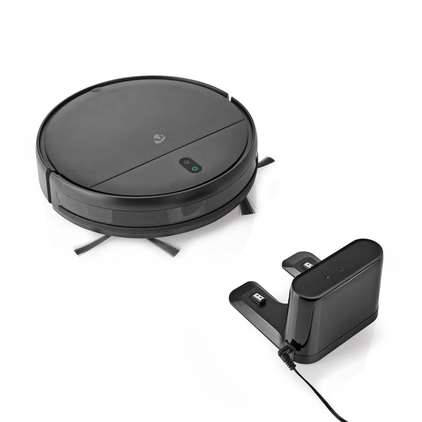 Inteligentny robot sprzątający z mopem 28W/2500 mAh Wi-Fi czarny + zdalne sterowanie