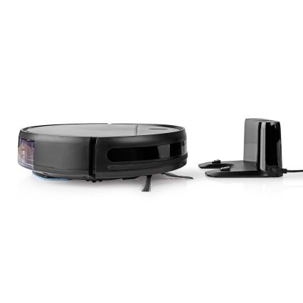 Inteligentny robot sprzątający z mopem 28W/2500 mAh Wi-Fi czarny + zdalne sterowanie