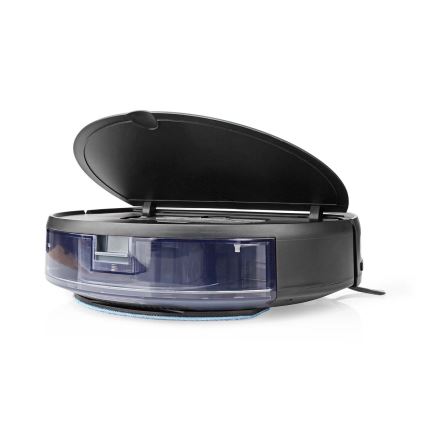 Inteligentny robot sprzątający z mopem 28W/2500 mAh Wi-Fi czarny + zdalne sterowanie