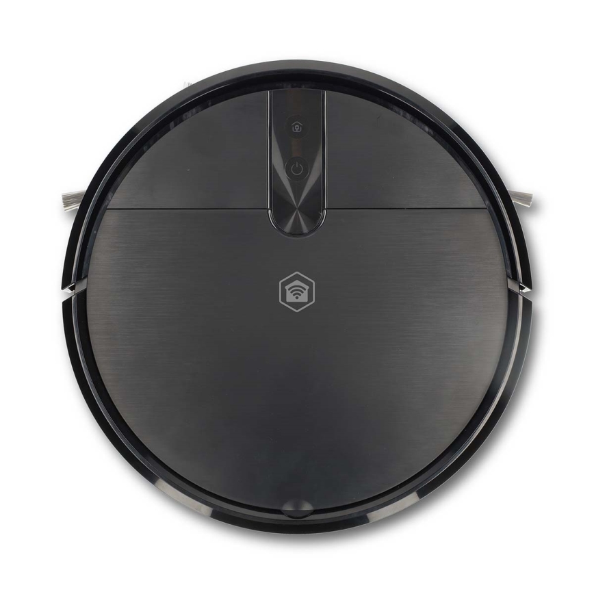 Inteligentny robot sprzątający z funkcją mopowania SmartLife, 2600 mAh, Wi‑Fi (Tuya), czarny + pilot zdalnego sterowania