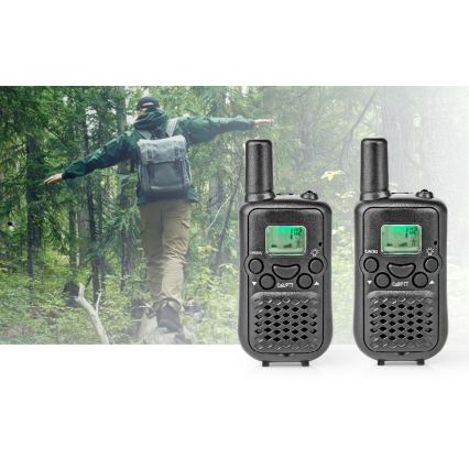 ZESTAW 2x Walkie-talkie z lampką LED 3xAAA zasięg 5 km