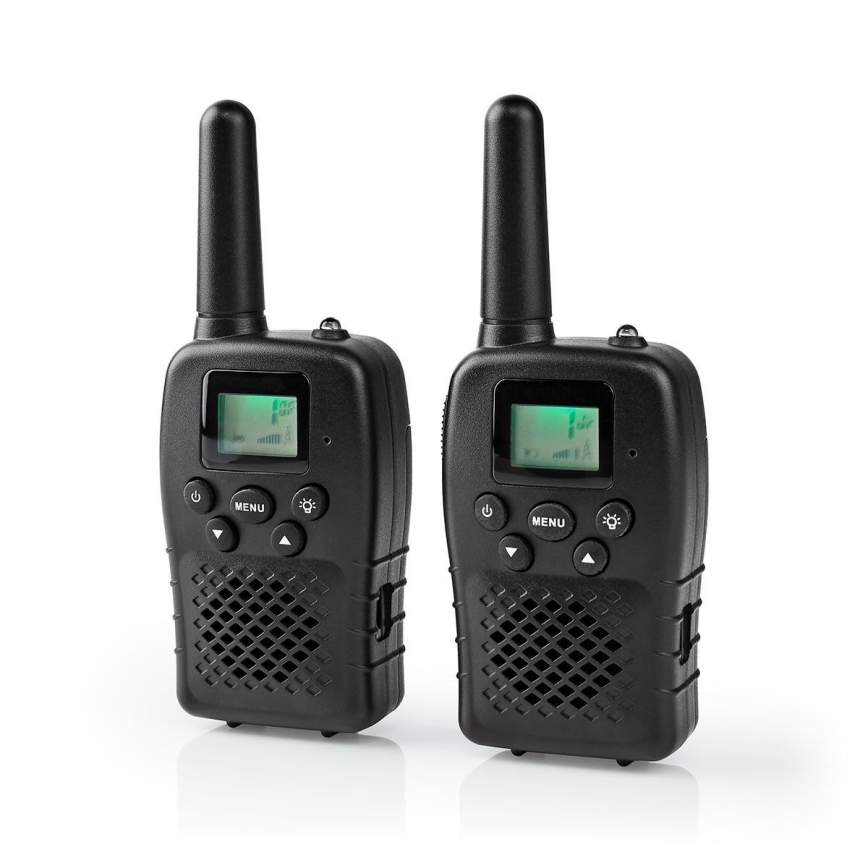 SET 2x Walkie-talkie z oświetleniem LED 3xAAA zasieg 10 km