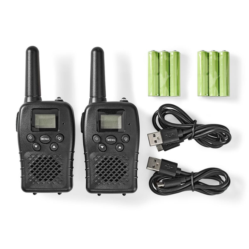 SET 2x Walkie-talkie z oświetleniem LED 3xAAA zasieg 10 km