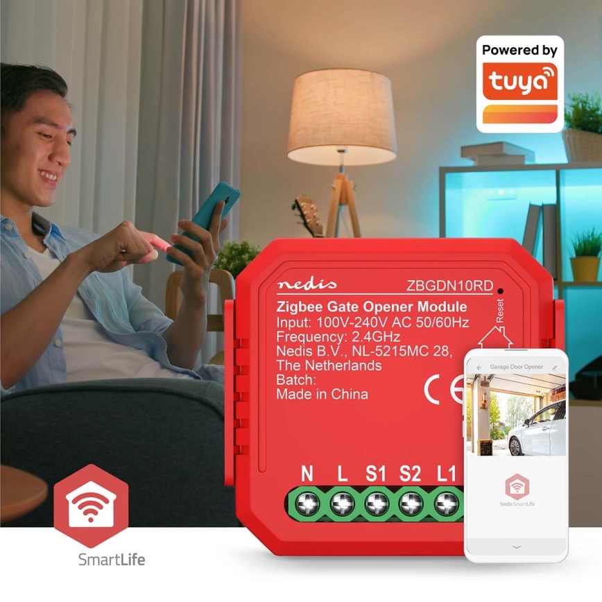 Inteligentny przełącznik drzwi garażowych SmartLife Zigbee Tuya
