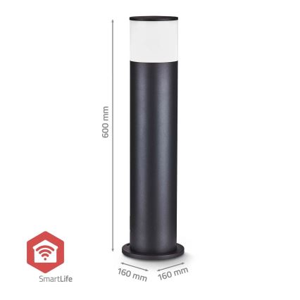 LED RGBW ściemnialna lampa zewnętrzna SmartLife LED/10W/230V IP65 Wi-Fi Tuya czarna