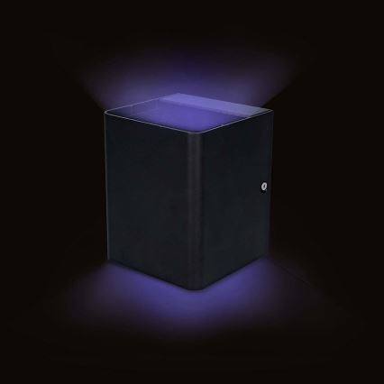 LED RGBW ściemnialny zewnętrzny kinkiet SmartLife LED/12W/230V IP65 Wi-Fi Tuya czarny