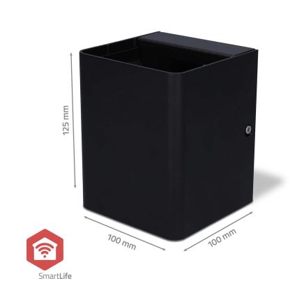 LED RGBW ściemnialny zewnętrzny kinkiet SmartLife LED/12W/230V IP65 Wi-Fi Tuya czarny