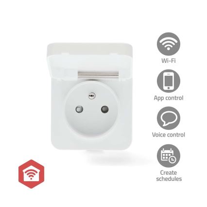 Inteligentne gniazdo Smartlife 3680W/230V/ Type E/16A Wi-Fi Tuya IP44