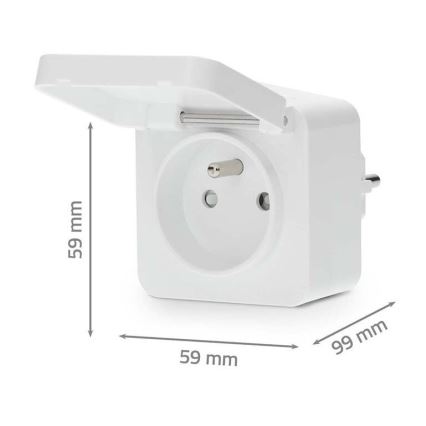 Inteligentne gniazdo Smartlife 3680W/230V/ Type E/16A Wi-Fi Tuya IP44