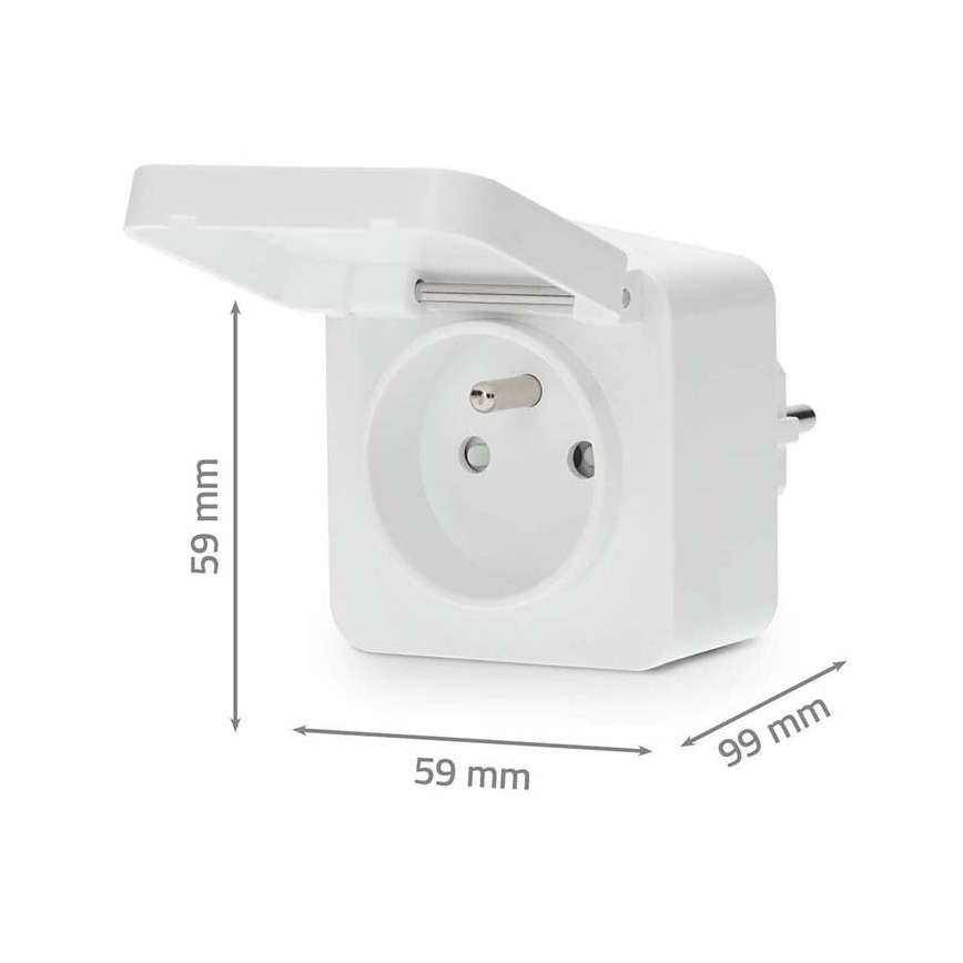 Inteligentne gniazdo Smartlife 3680W/230V/ Type E/16A Wi-Fi Tuya IP44