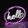 Neonowa dekoracja ścienna LED HELLO LED/3W/3xAA USB różowa