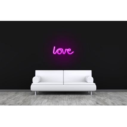 Neonowy dekoracyjny napis LOVE 2xAA