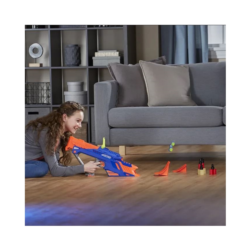 Nerf - Dziecięcy pistolet Nitro MotoFury Rapid Rally + 9 samochodzików