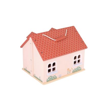 New Classic Toys - Drewniany domek dla lalek czerwony