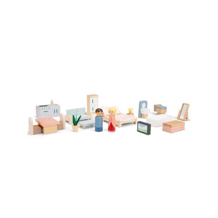 New Classic Toys - Drewniany domek dla lalek czerwony